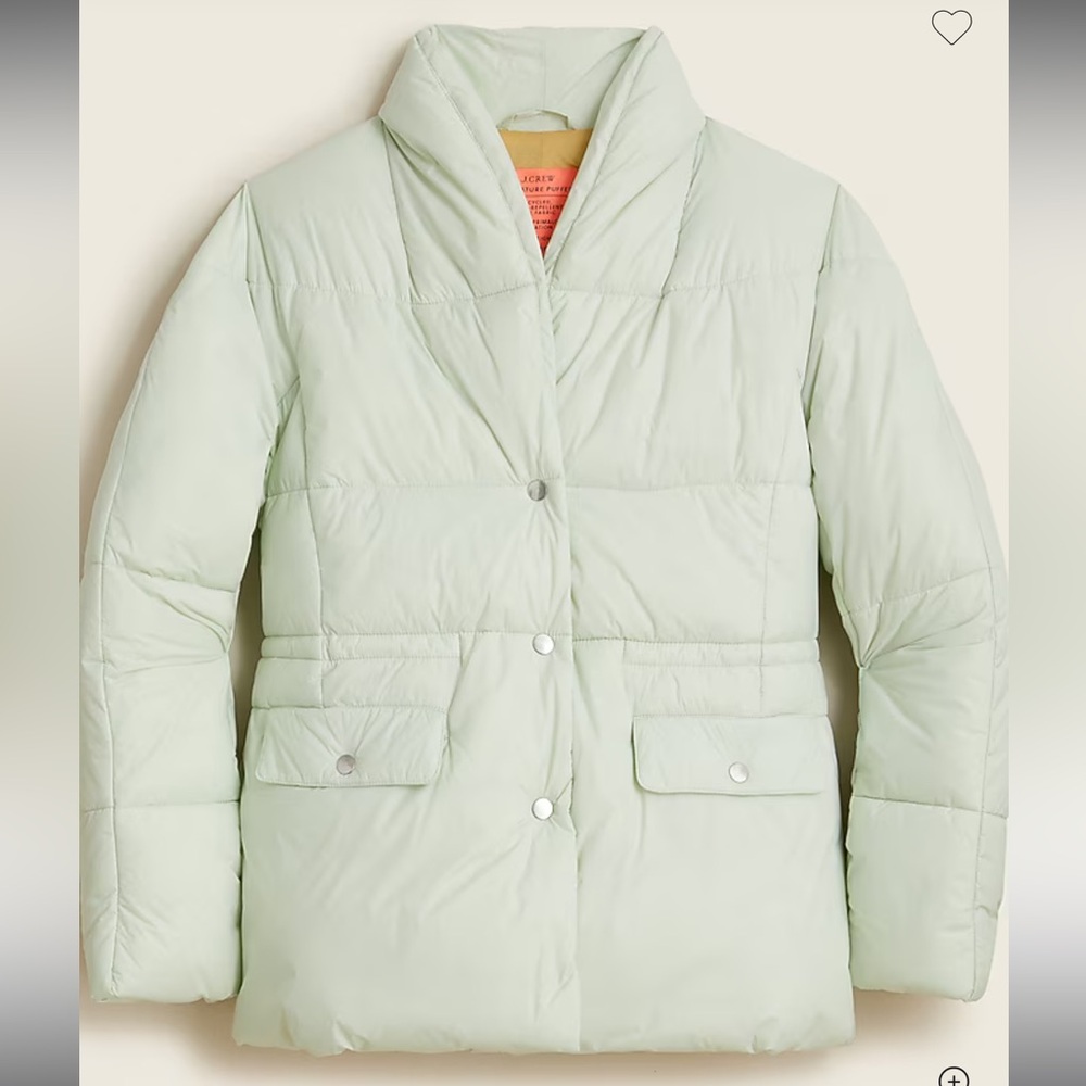 J. Crew Alpa Puffer with PimaLoft - Soft Mint